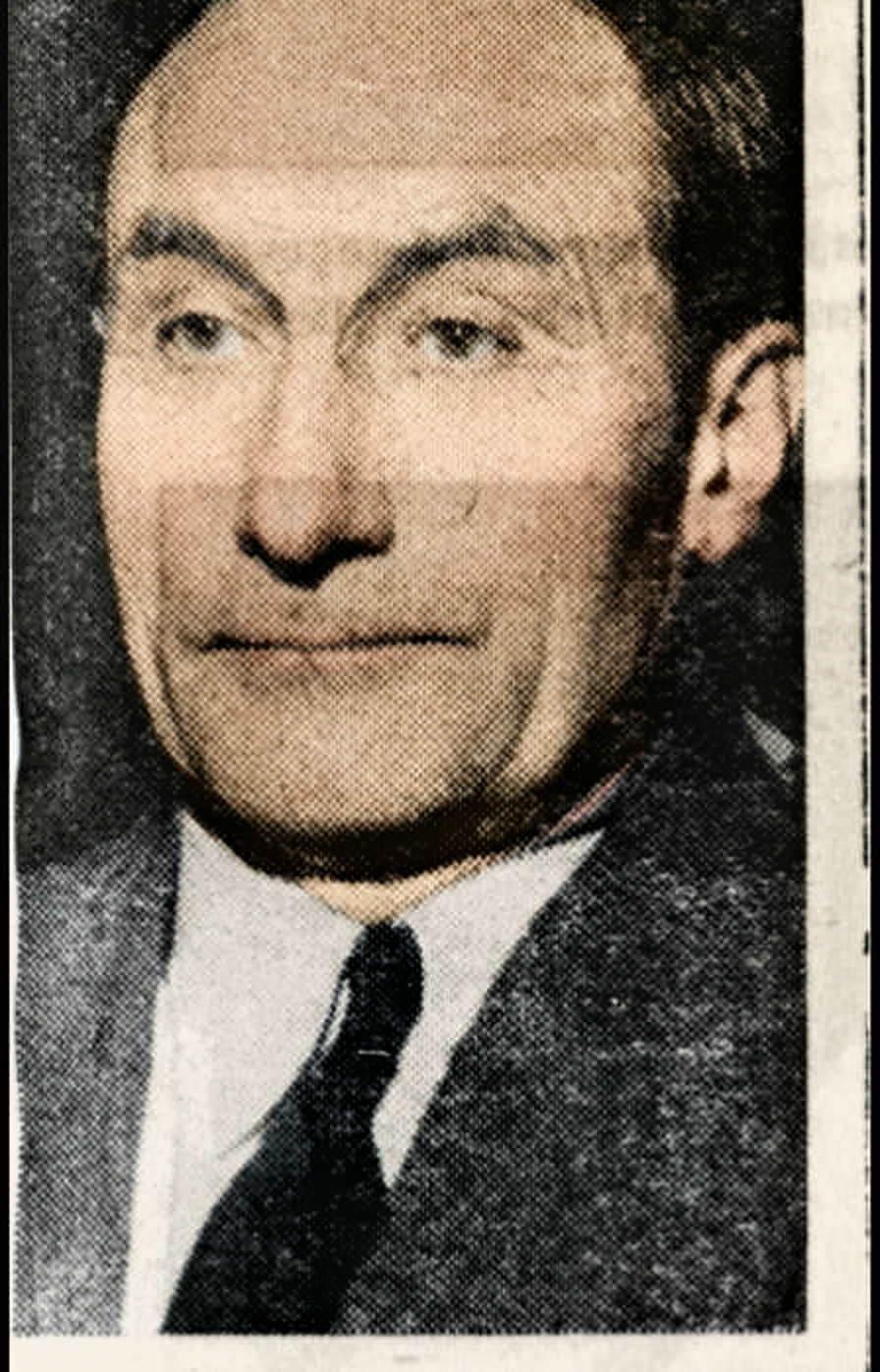 Portrett av Lasse Tynning trykket i Porsgrunns Dagblad sammen med minneordet 12. oktober 1964.