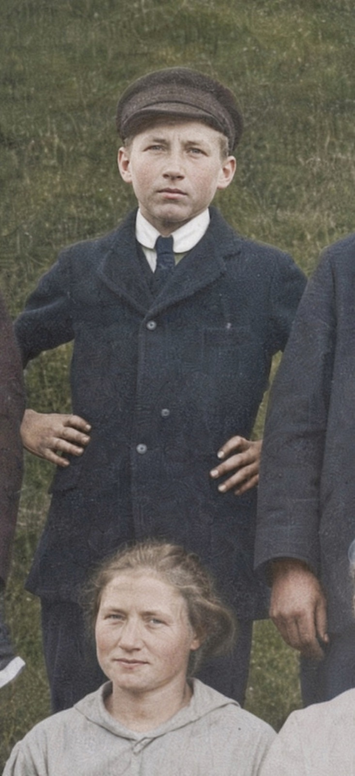 Lars Konrad Tynning i et gruppefotografi fra 1918